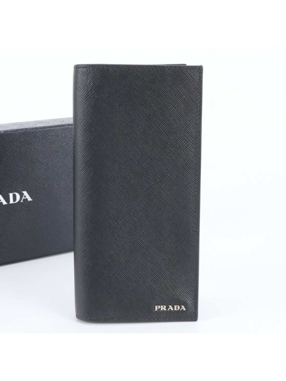Prada Saffiano Leather Wallet Bifold Black